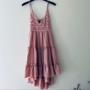 Pink baby doll dress